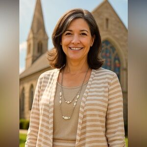 Alfred Dunner Striped Cardigan & Tank Set w/ Necklace - Size L - NWT